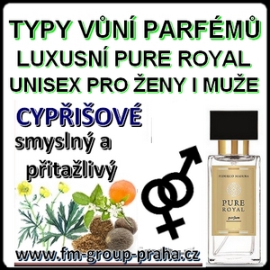 UNISEX PURE ROYAL PARFÉMY TYPY VŮNÍ CYPŘIŠOVÉ UNISEX PURE ROYAL PARFÉMY TYPY VŮNÍ CYPŘIŠOVÉ
