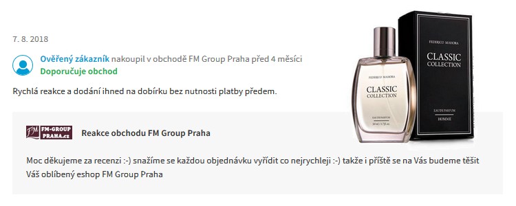 recenze heureka fm group praha parfémy recenze heureka fm group praha parfémy